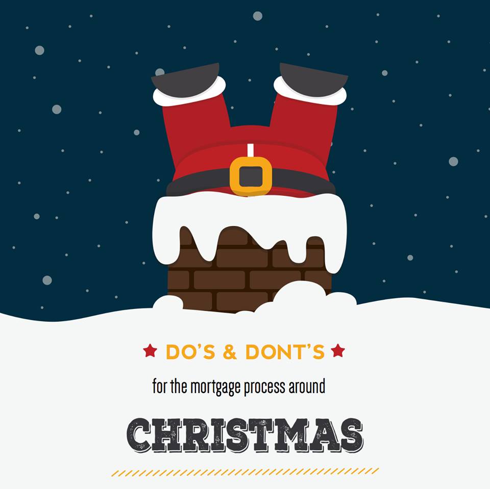 do's and don'ts for the mortgage process around christmas graphic