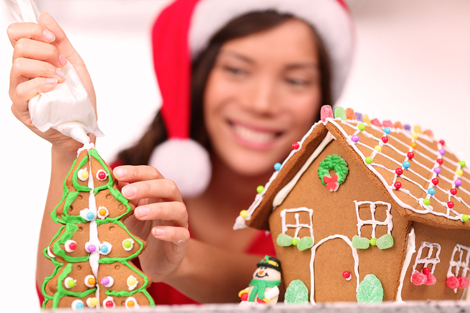 gingerbread house building image