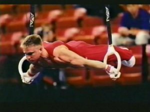 Grant on the rings - gymnastics